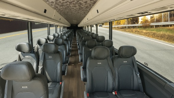 Interior of Charter Bus Company Bolingbrook's 18 Passenger Minibus in Bolingbrook