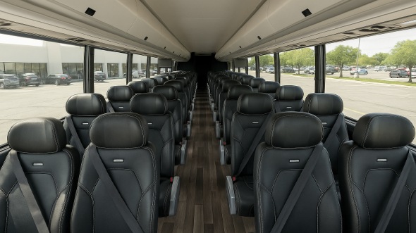 Interior of Charter Bus Company Bolingbrook's 20 Passenger Mini bus in Bolingbrook