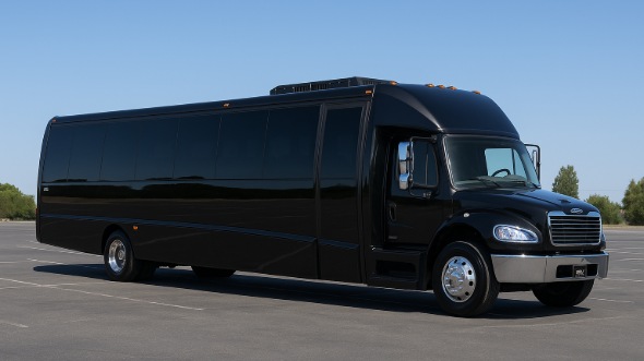 Exterior of Charter Bus Company Bolingbrook's 25 Passenger Mini bus in Bolingbrook