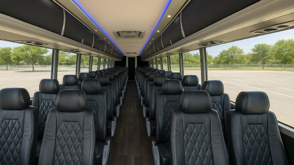 bolingbrook 50 passenger charter bus inside