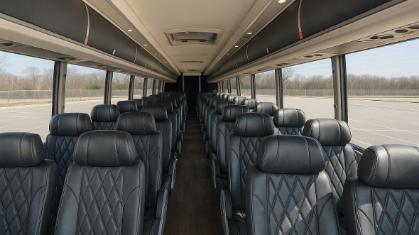 bolingbrook 54 passenger charter bus inside