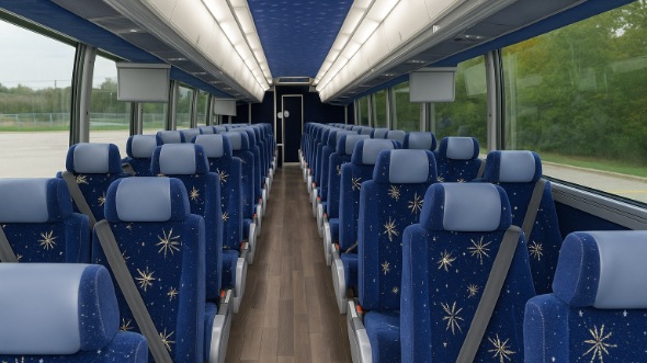 bolingbrook 55 passenger charter bus interior